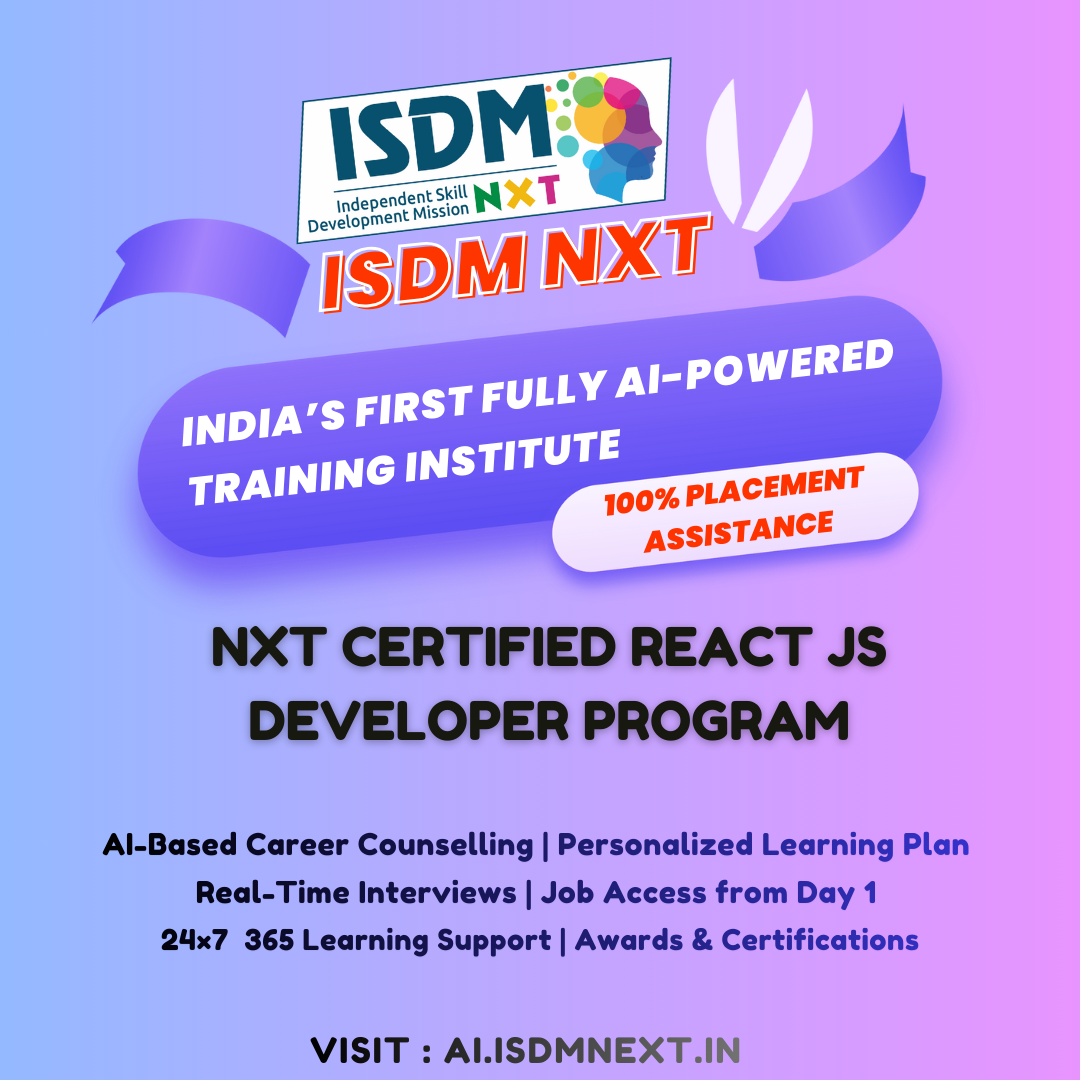 NxT Certified React JS Developer Program