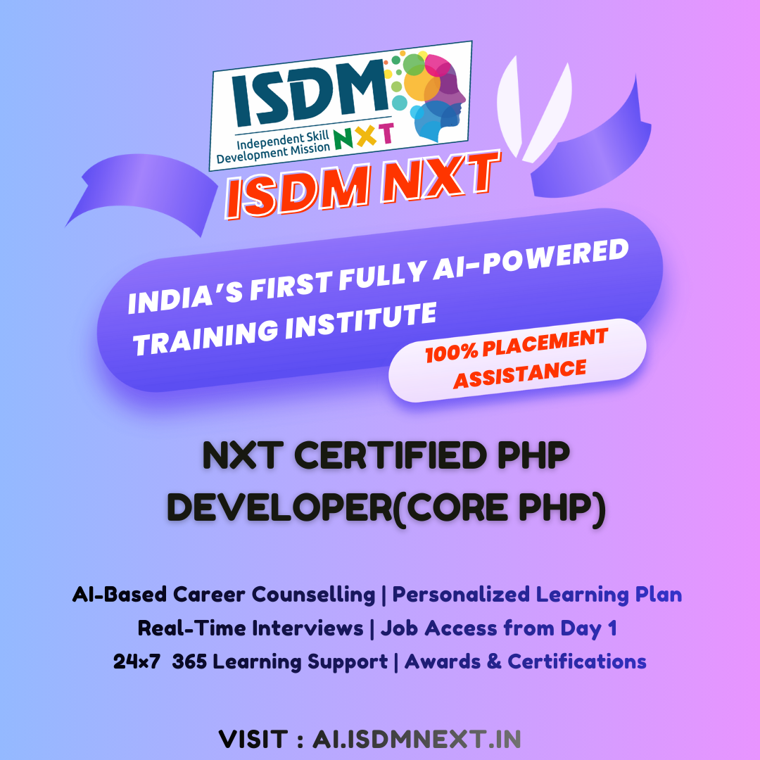 NxT Certified PHP Developer(Core PHP)